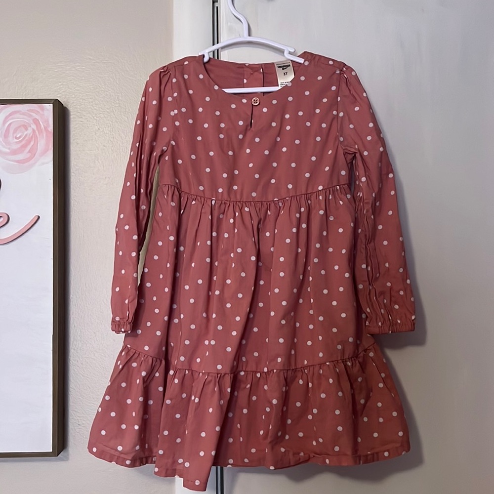 Pink polka dot oshkosh dress